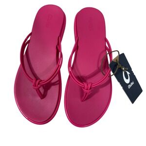 Olukai Women's Sandals Pink Plumeria Beach Pool Comfort Thong Sandals Size 9W